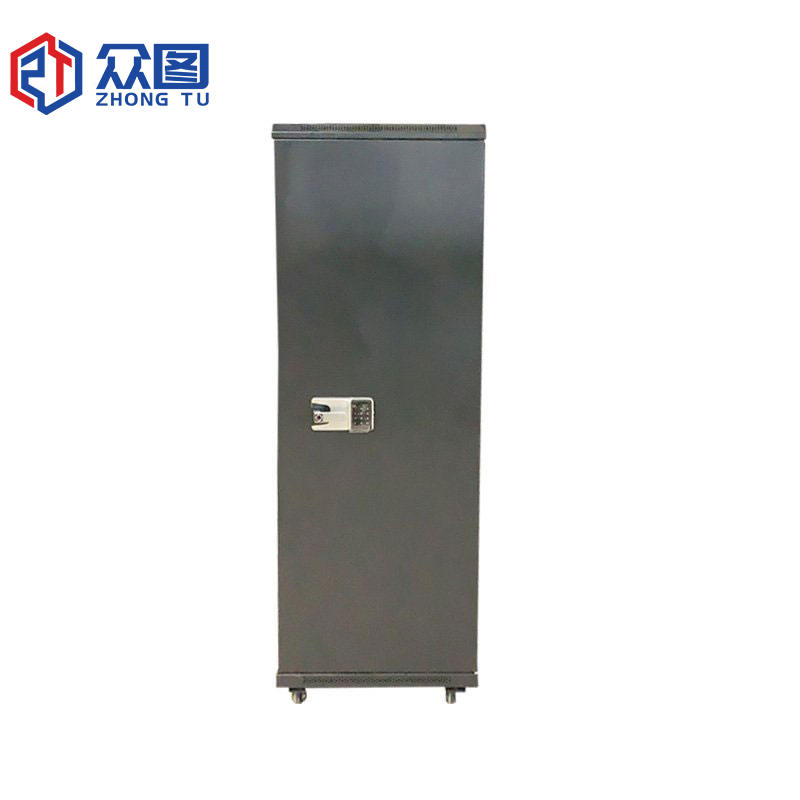 42U 密码机柜_前后门带密码锁服务器机柜_众图高安全网络机柜